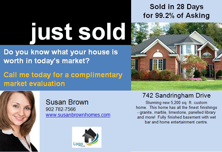 New Just Sold e-Card added to the IXACT Contact real estate contact management software